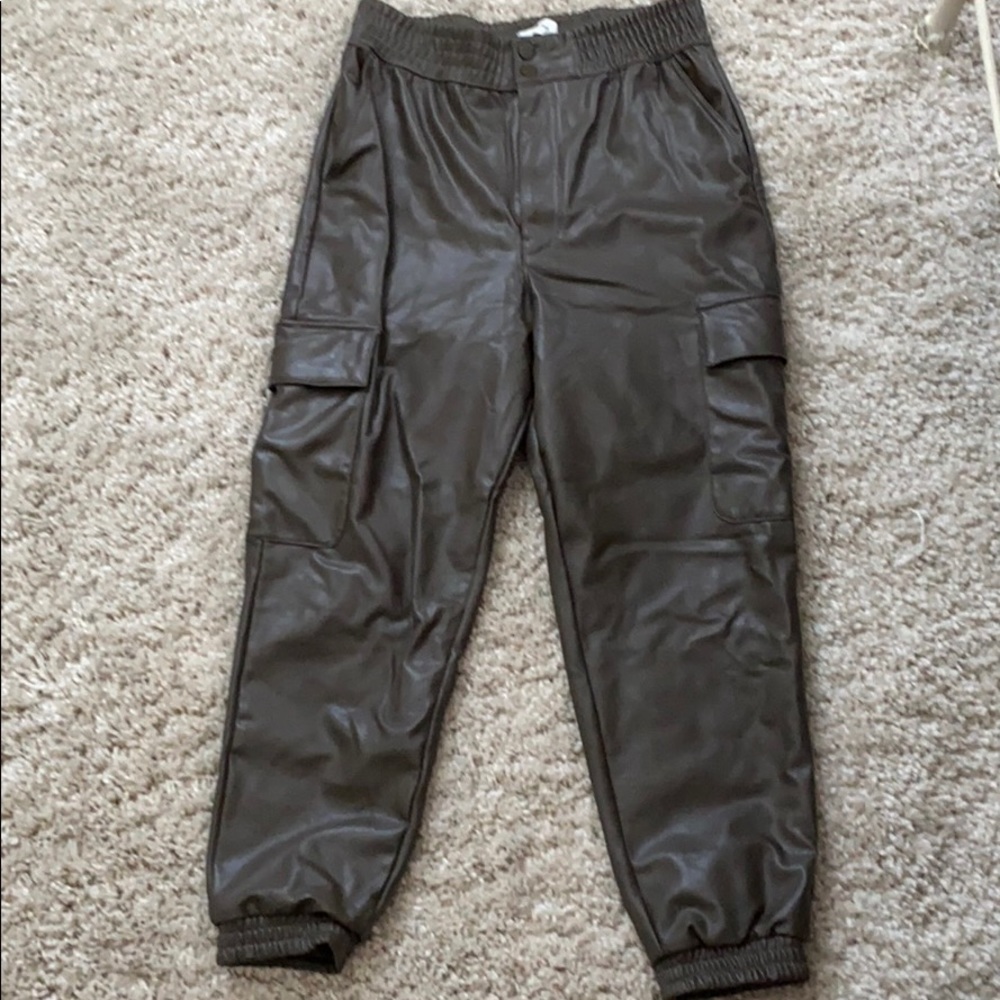 Vegan leather Abercrombie pants